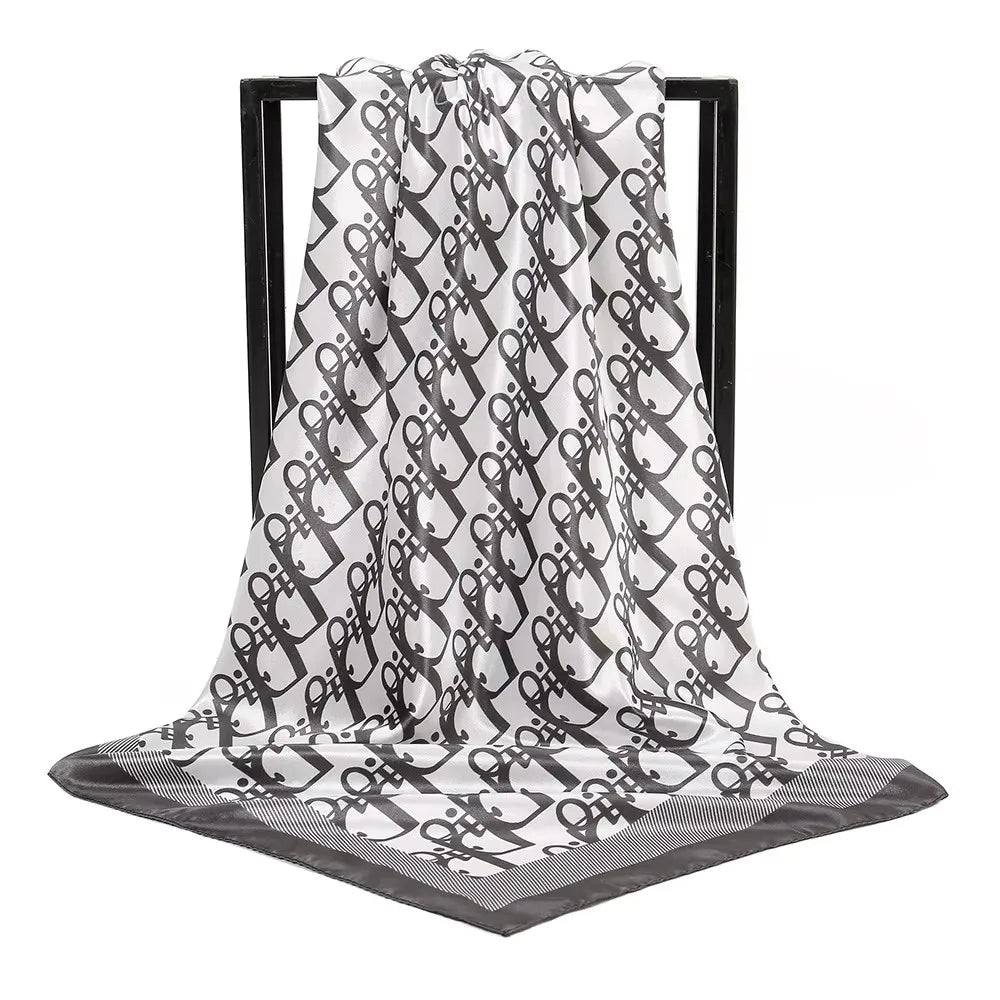 Ladies' Silk Scarf Vintage Fashionable Versatile Printed