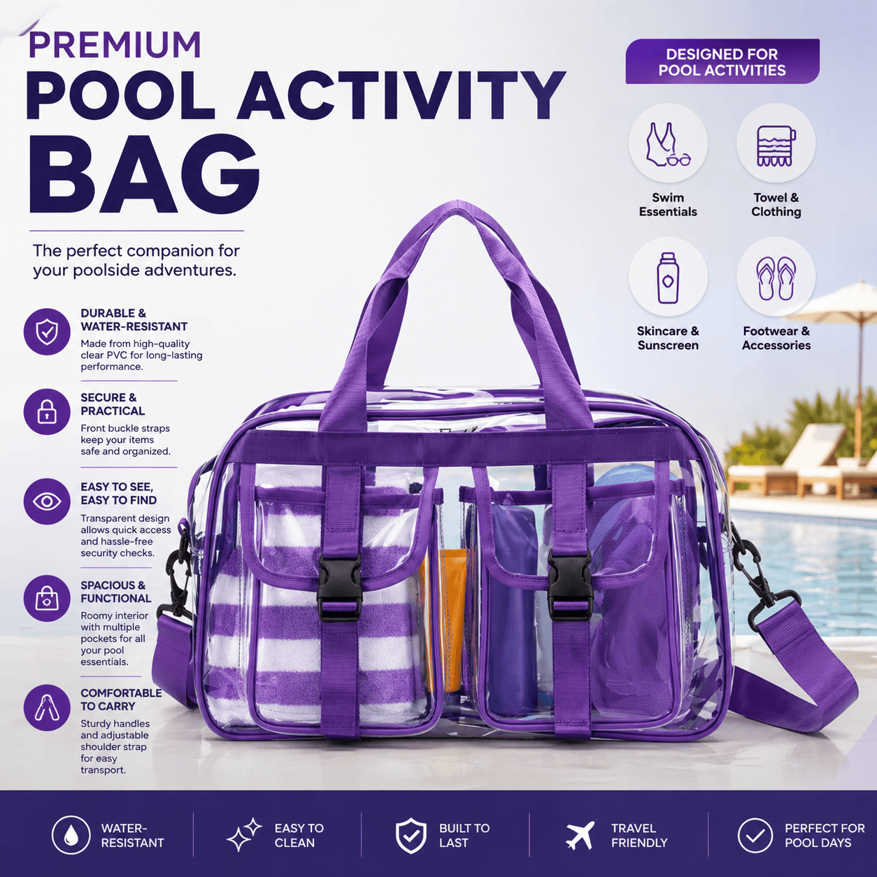 Transparent Travel Casual Bag