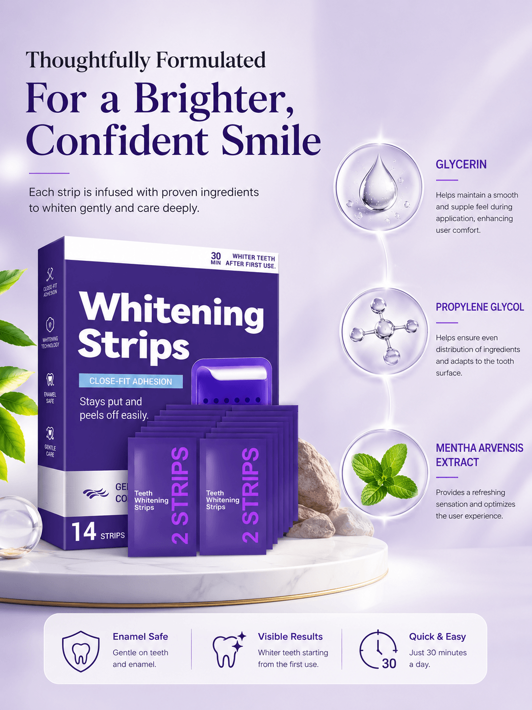 PURPLE WHITENING STRIPS