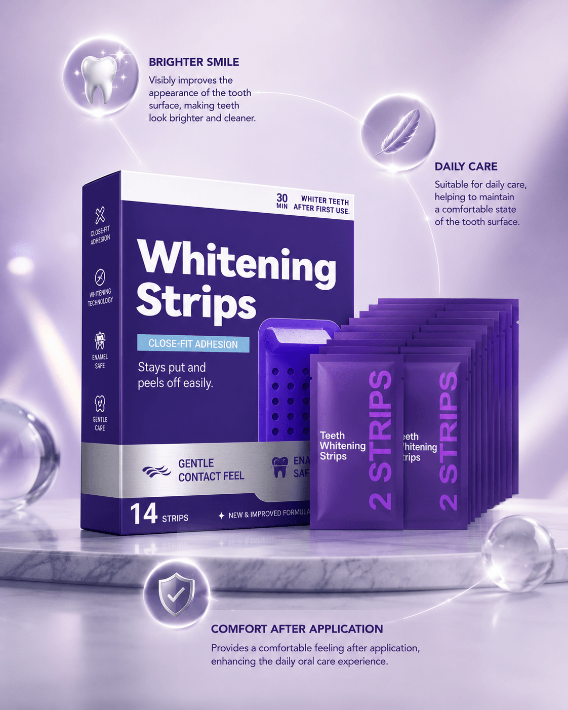 PURPLE WHITENING STRIPS