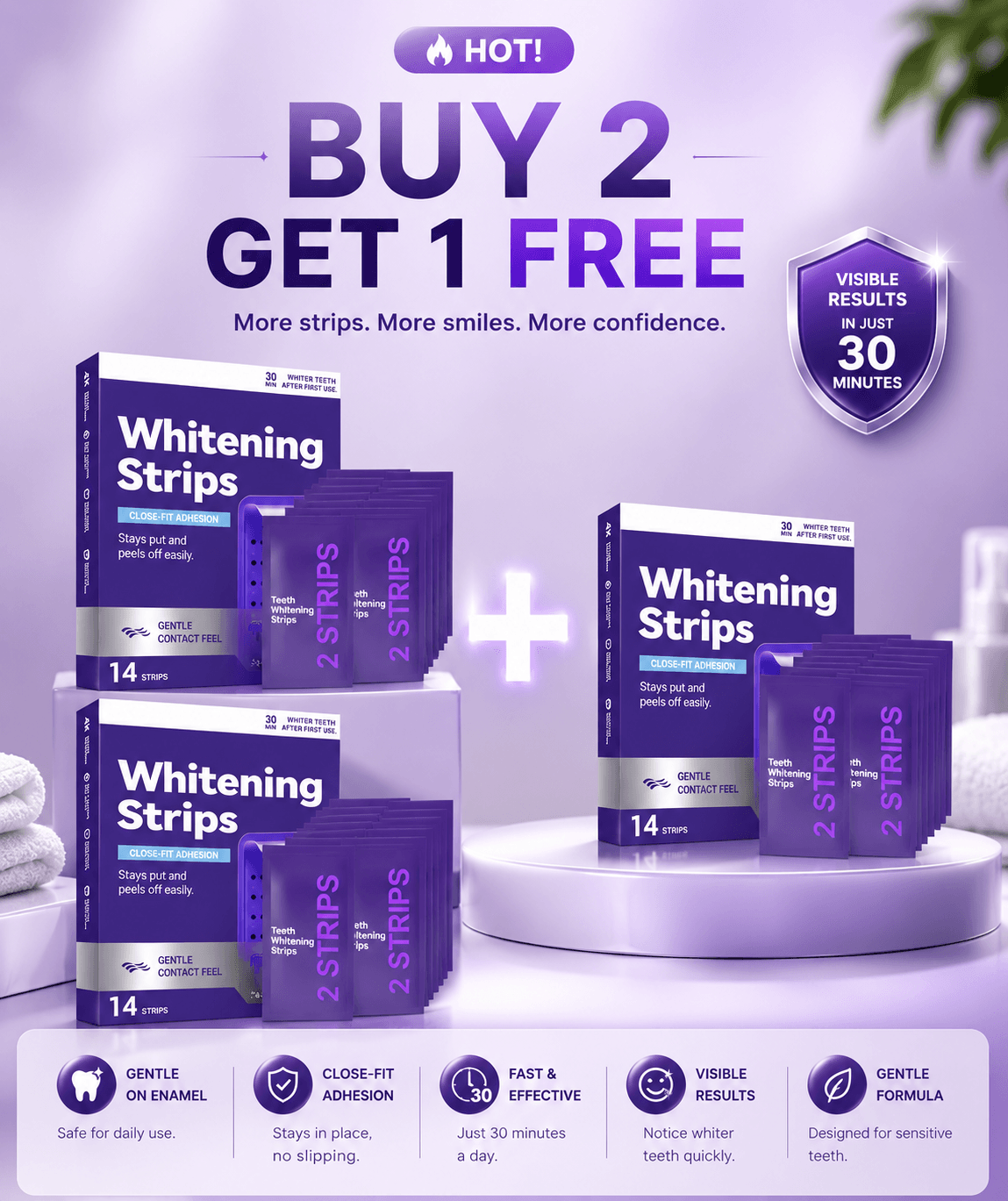 PURPLE WHITENING STRIPS
