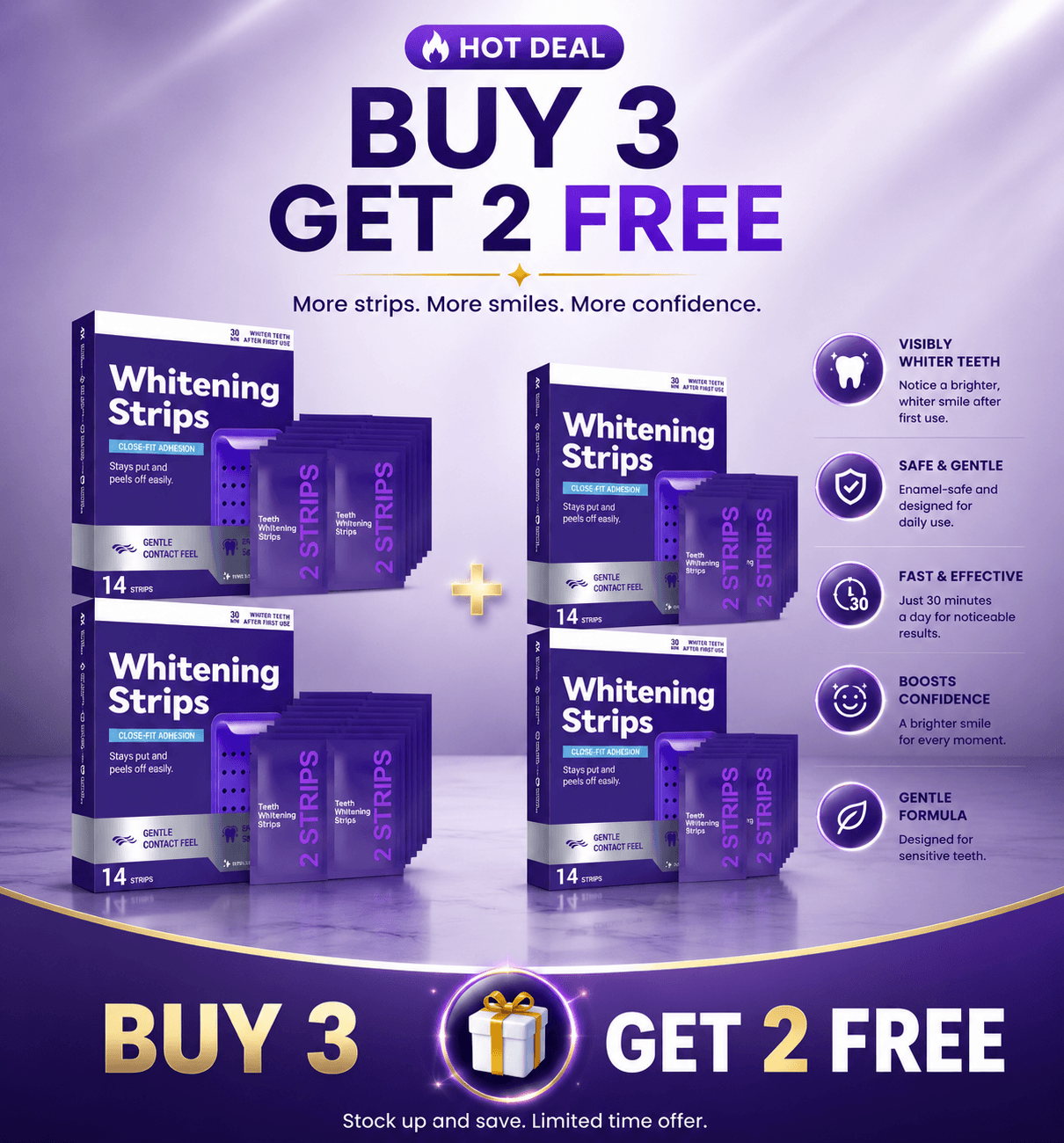 PURPLE WHITENING STRIPS