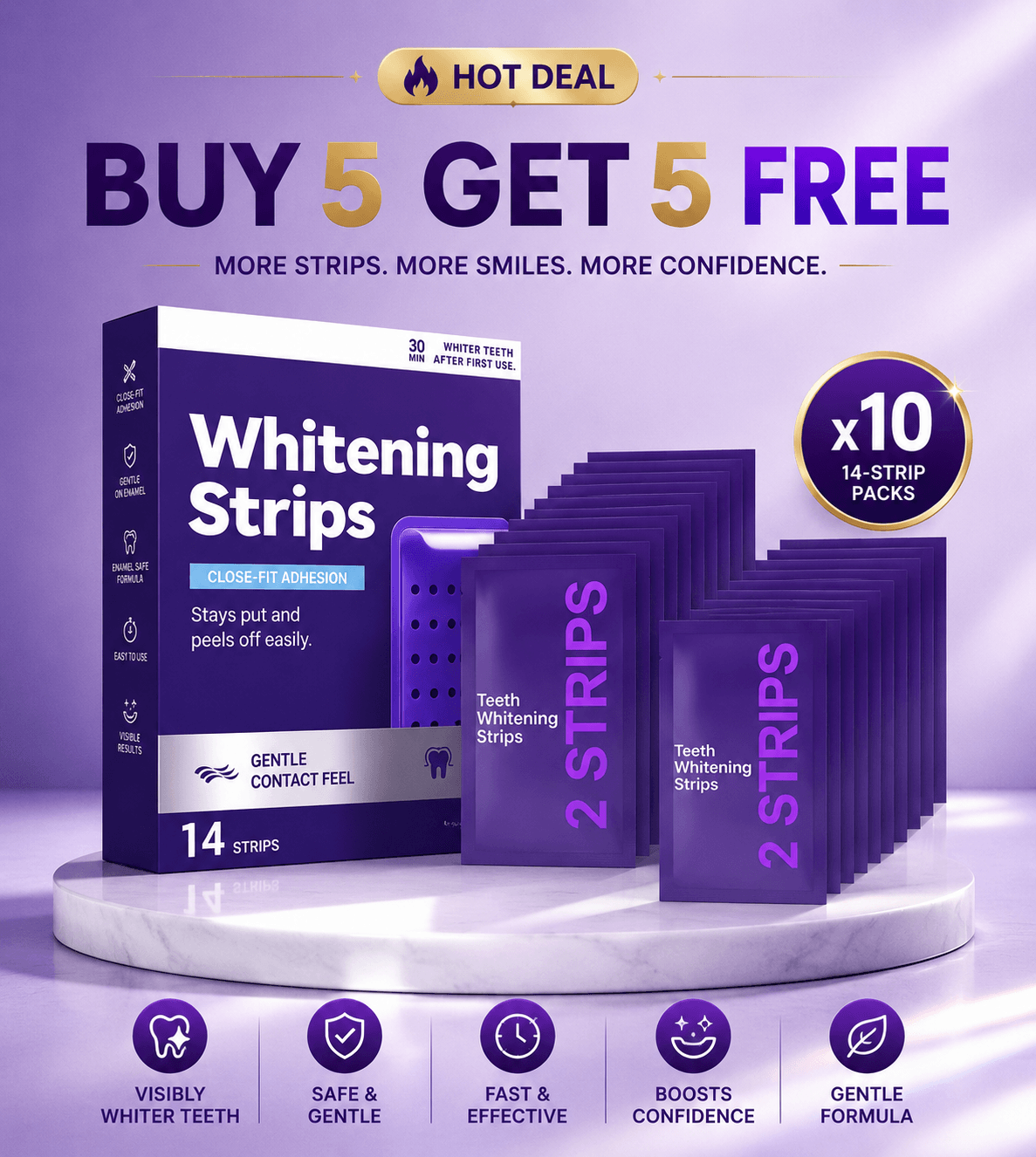 PURPLE WHITENING STRIPS