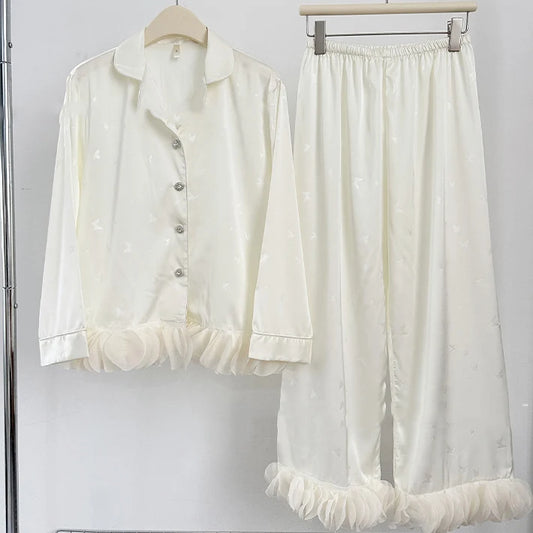 Wedding Day Bridal Pyjama Set – Satin Bride Getting Ready Outfit