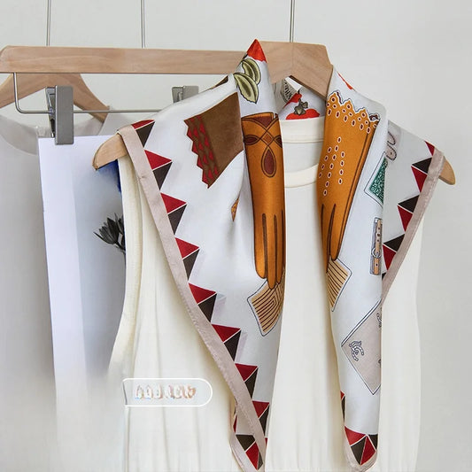 Double-Sided Silk Scarf 100% Mulberry Silk Lightweight