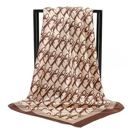 Ladies' Silk Scarf Vintage Fashionable Versatile Printed